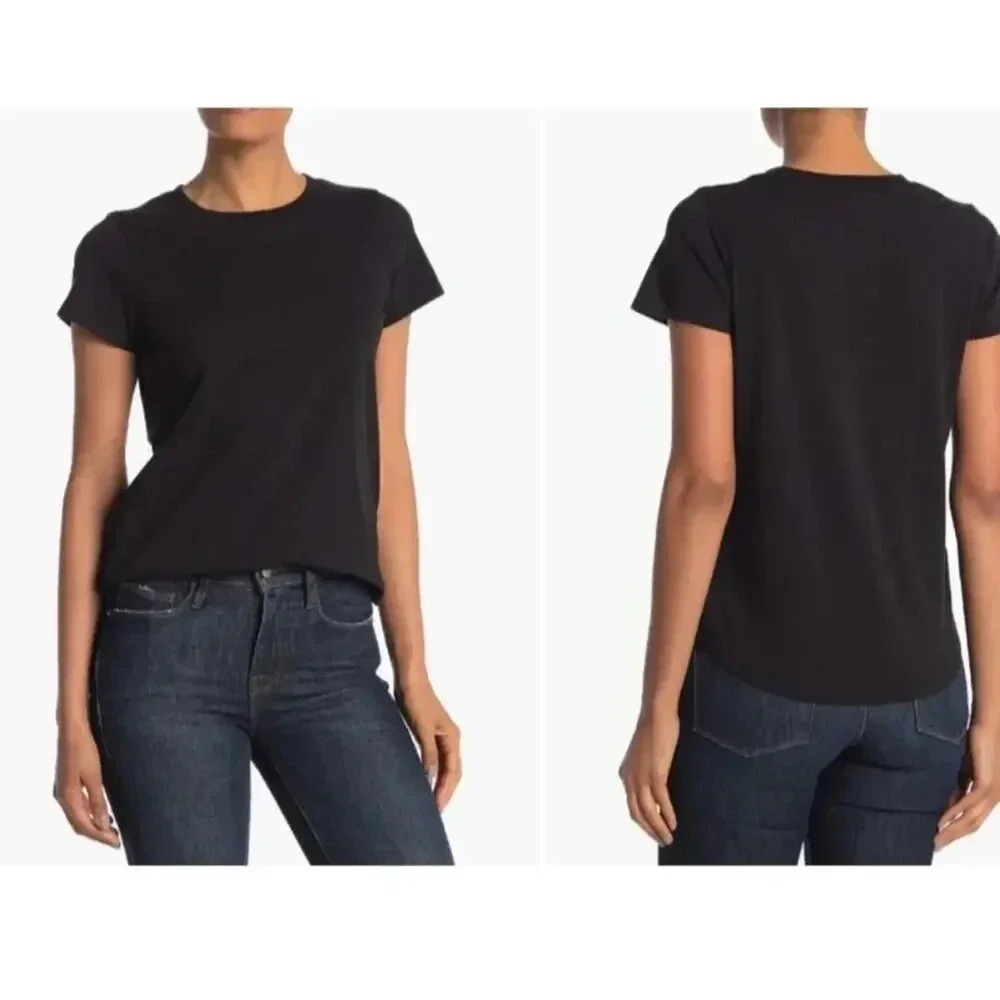 Madewell Vintage Crewneck Cotton T-Shirt in Black Size XXS NWT - Picture 3 of 6